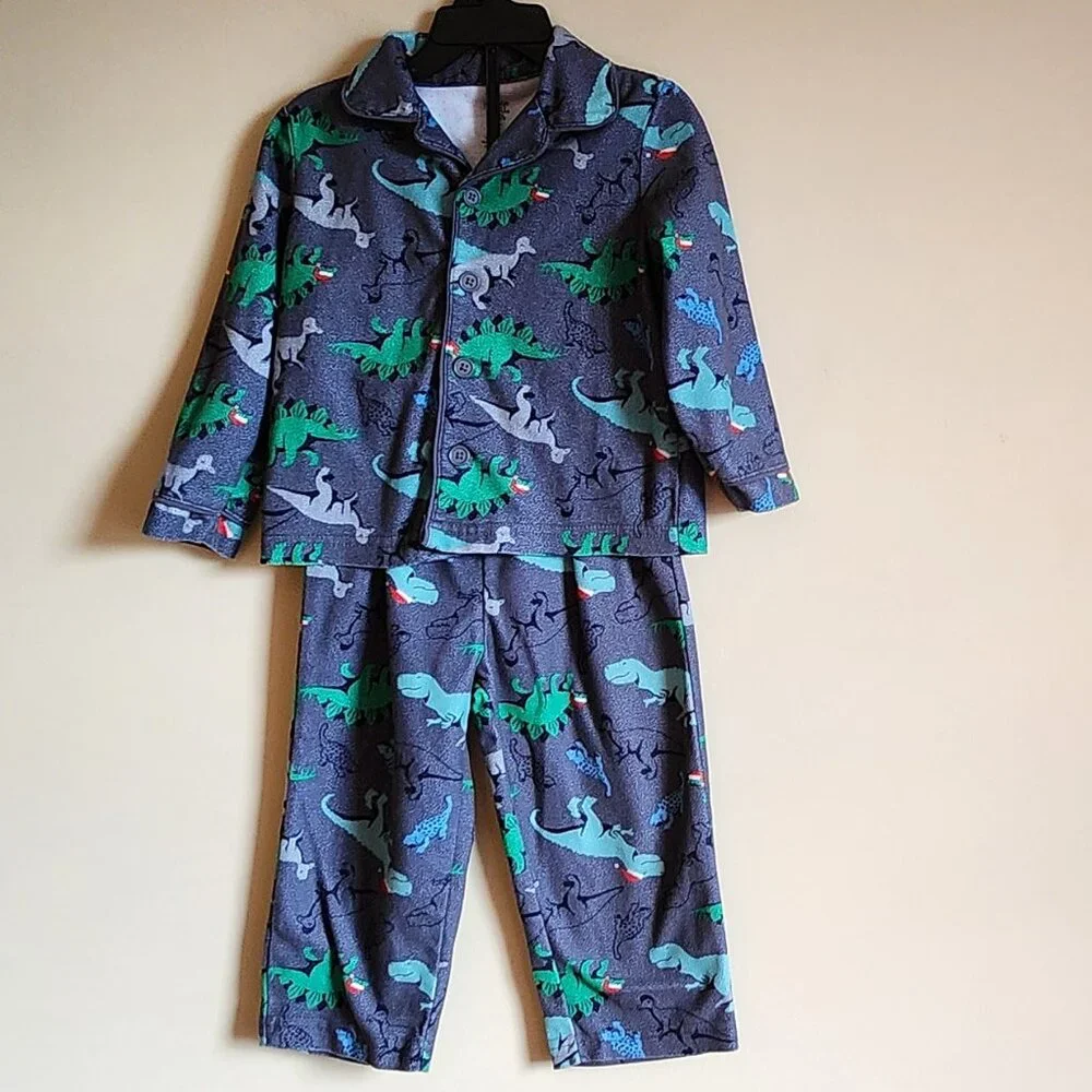 Carters Fleece Pajamas With Dinosaur Two Piece Set Size 2T